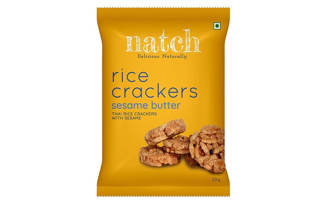 Natch Rice Crackers Sesame Butter (Thai Rice Crackers With Sesame)   Pack  20 grams